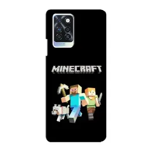 Чехол Майнкрафт на Infinix Note 10 Pro (AlphaPrint) Minecraft (герои Minecraft)
