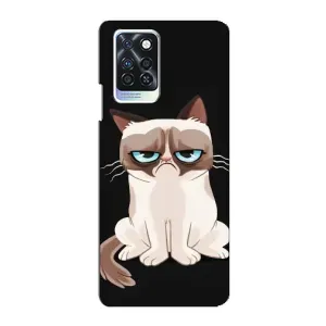 Чехол с принтом для Infinix Note 10 Pro (AlphaPrint) Модные коты (Грустный кот)