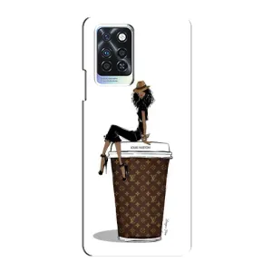Чехлы Луи Витон для Infinix Note 10 Pro (AlphaPrint - LOUIS VUITTON) (кофе LOUIS VUITTON)