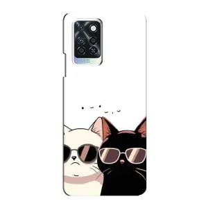 Чехол с принтом «Коты в очках» для Infinix Note 10 Pro