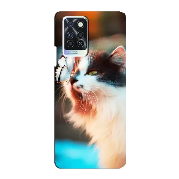 Чехол с принтом «Котик с бабочкой» для Infinix Note 10 Pro