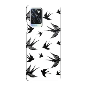 Чехол с птицами на Infinix Note 10 Pro (VPrint) (Ласточки)
