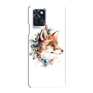 Чехлы с картинкой Лисички для Infinix Note 10 Pro (VPrint) (Лисичка в цветочках)