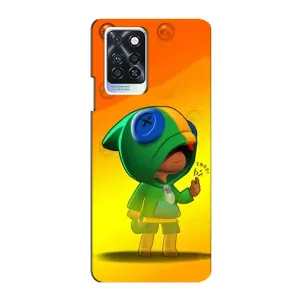 Чехол для Infinix Note 10 Pro Бравл Старс (VPrint) (Мальчик Леон)