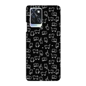 Чехол с принтом для Infinix Note 10 Pro (AlphaPrint) Модные коты (Меленькие котики)