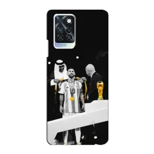 Чехлы для Infinix Note 10 Pro (Leo чемпион) (AlphaPrint) (Месси в накидке)