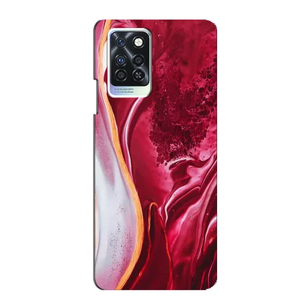 Чехол с принтом «Мрамор красный» для Infinix Note 10 Pro