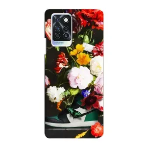 Брендновые Чехлы для Infinix Note 10 Pro - (PREMIUMPrint) (Nike цветы)