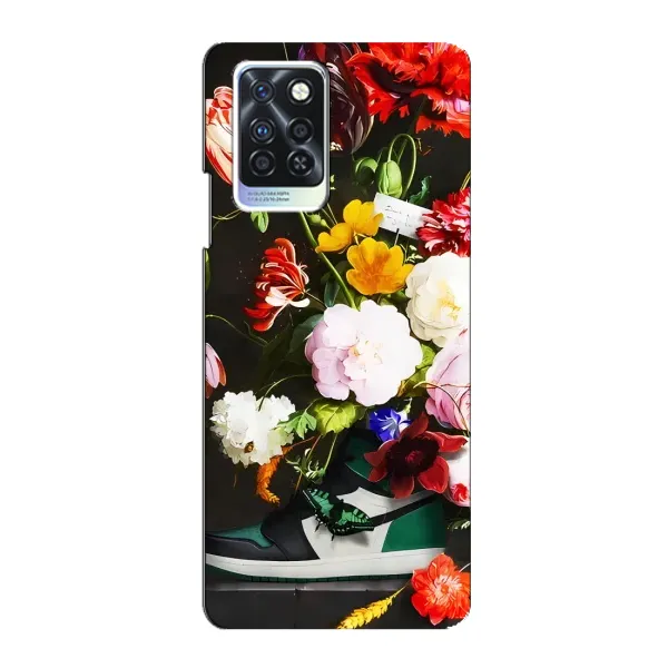 Чохол з принтом «Nike цветы» для Infinix Note 10 Pro