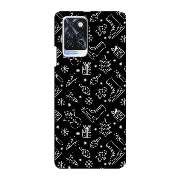 Чохол з принтом «Новорічний фон» для Infinix Note 10 Pro