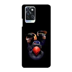Чехол с Обезьянами Infinix Note 10 Pro - (AlphaPrint) (Три обезьяны)