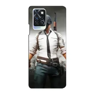 Чехол PUBG для Инфиникс Ноут 10 Про (AlphaPrint) (Пабг мен)