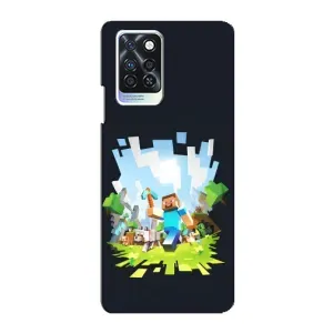 Чехол Майнкрафт на Infinix Note 10 Pro (AlphaPrint) Minecraft (персонажи Minecraft)