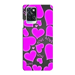 Чехлы для любимой на Инфиникс Ноут 10 Про (VPrint) (Pink hearts)