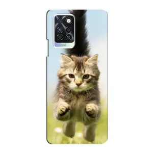 Чехлы с Котиками для Infinix Note 10 Pro (VPrint) (Прыжок кота)