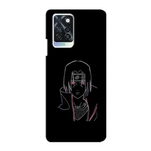 Чехлы на тему: Итачи Учиха для Infinix Note 10 Pro (AlphaPrint) (силуэт Итачи)
