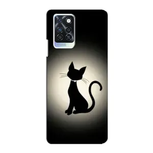 Чехол с принтом для Infinix Note 10 Pro (AlphaPrint) Модные коты (Силуэт котика)