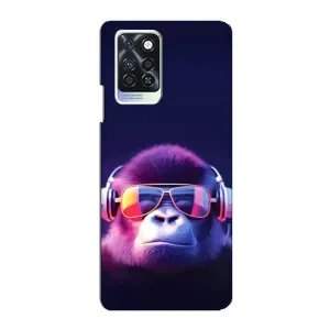Чехол с Обезьянами Infinix Note 10 Pro - (AlphaPrint) (Стильная обезьяна)