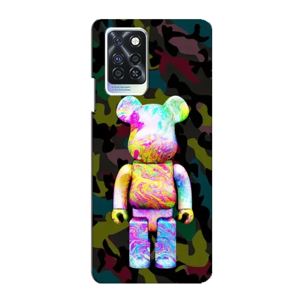 Чохол з принтом «Яскравий Bearbrick» для Infinix Note 10 Pro
