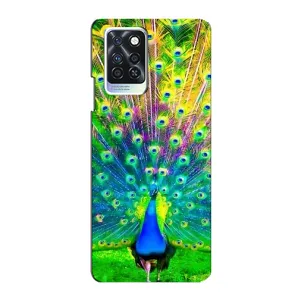 Чехол с птицами на Infinix Note 10 Pro (VPrint) (Яркий Павлин)
