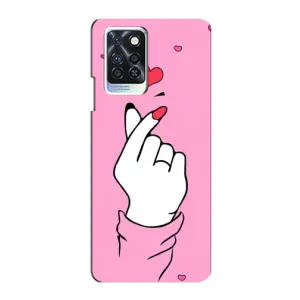Чехол с принтом для Infinix Note 10 Pro (AlphaPrint - Знак сердечка) (Знак Love)