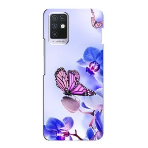 Чехлы с Цветами для Infinix Note 10 (VPrint) (Бабочка на цветочке)