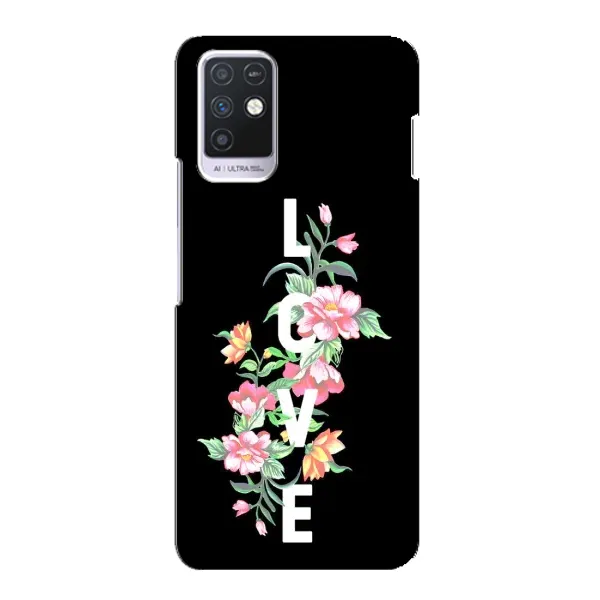 Чехол с принтом «Цветы LOVE» для Infinix Note 10 Чехол с принтом «Цветы LOVE» для Infinix Note 10