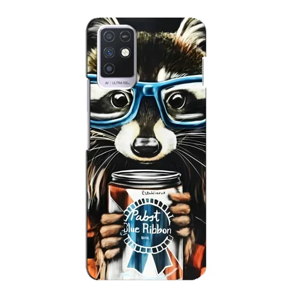 Чохол з принтом «Єнот з банкою» для Infinix Note 10