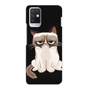 Чехол с принтом для Infinix Note 10 (AlphaPrint) Модные коты (Грустный кот)