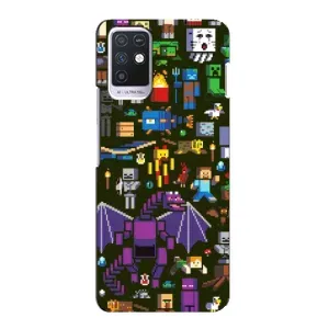 Чехол Майнкрафт на Infinix Note 10 (AlphaPrint) Minecraft (Коллаж Майнкрафт)
