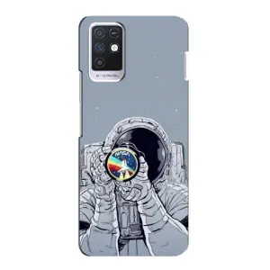 Чехол NASA для Infinix Note 10 (AlphaPrint) (Космонавт фото)