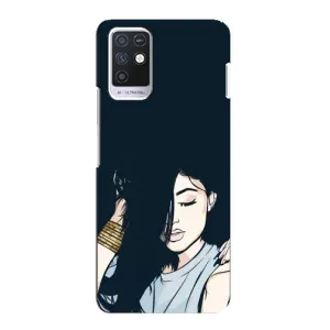 Чехол с печатью для Infinix Note 10 - (Мода) (AlphaPrint) (Красивая девочка)