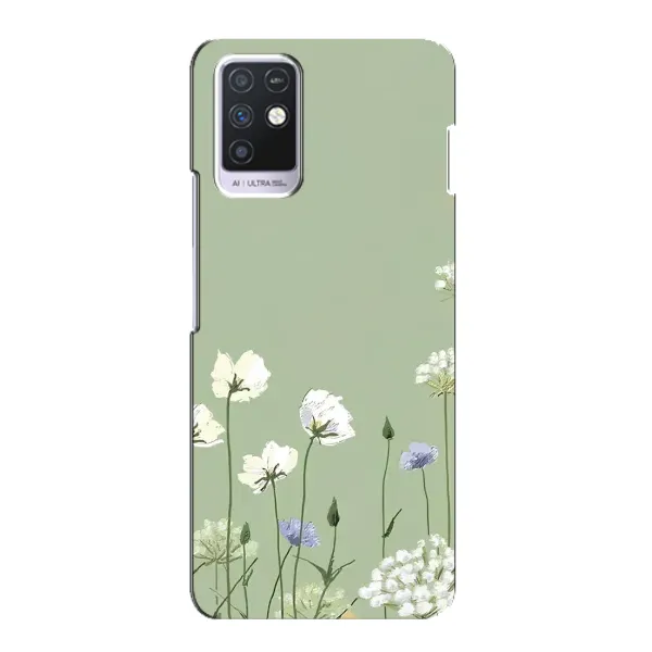 Чехол с принтом «Цветы на зеленом» для Infinix Note 10