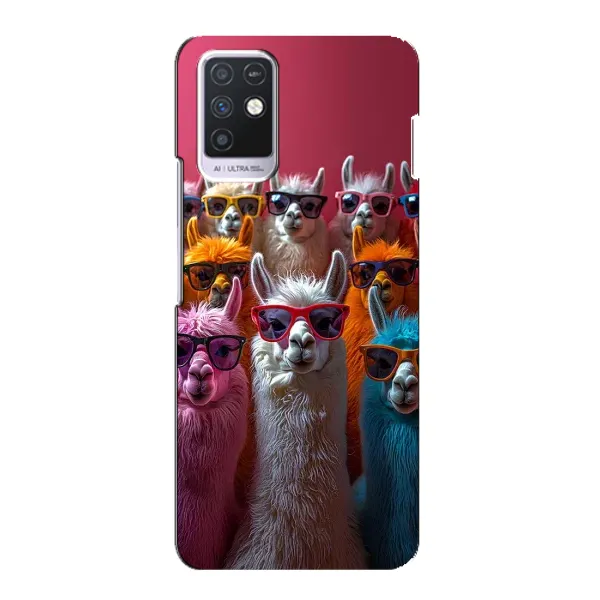 Чохол з принтом «Лами в окулярах» для Infinix Note 10 Чохол з принтом «Лами в окулярах» для Infinix Note 10