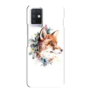 Чехлы с картинкой Лисички для Infinix Note 10 (VPrint) (Лисичка в цветочках)