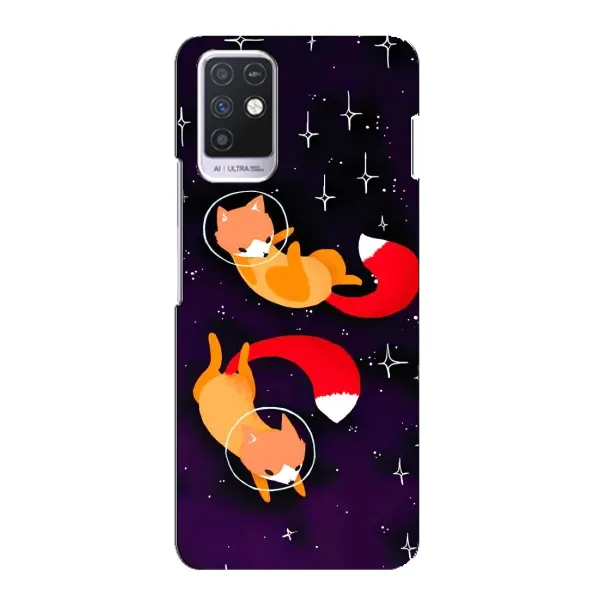 Чохол з принтом «Лисички космонавти» для Infinix Note 10 Чохол з принтом «Лисички космонавти» для Infinix Note 10