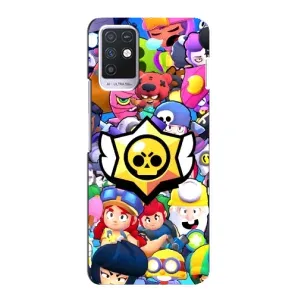 Чехол для Infinix Note 10 Бравл Старс (VPrint) (Лого Brawl Stars)