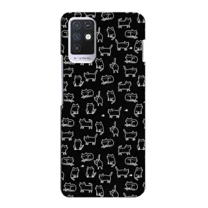 Чехол с принтом для Infinix Note 10 (AlphaPrint) Модные коты (Меленькие котики)