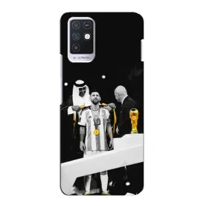 Чехлы для Infinix Note 10 (Leo чемпион) (AlphaPrint) (Месси в накидке)