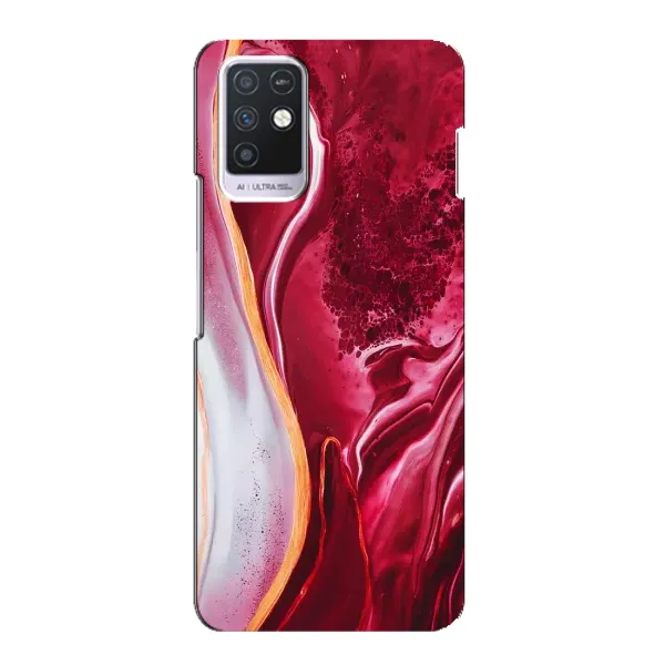 Чохол з принтом «Мрамор червоний» для Infinix Note 10