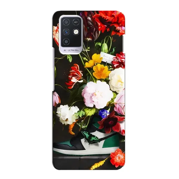 Чехол с принтом «Nike цветы» для Infinix Note 10