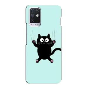 Чехол с принтом для Infinix Note 10 (AlphaPrint) Модные коты (Падающий кот)
