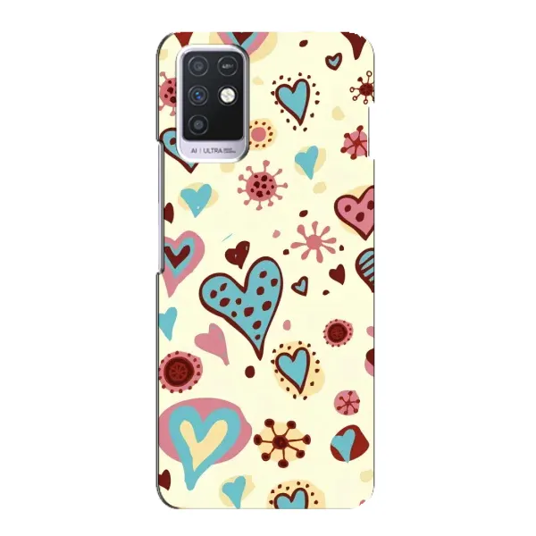 Чехол с принтом «Сердечки» для Infinix Note 10 Чехол с принтом «Сердечки» для Infinix Note 10