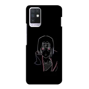Чехлы на тему: Итачи Учиха для Infinix Note 10 (AlphaPrint) (силуэт Итачи)