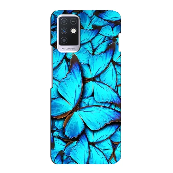 Чохол з принтом «Сині метелики» для Infinix Note 10
