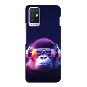 Чехол с Обезьянами Infinix Note 10 - (AlphaPrint) (Стильная обезьяна)