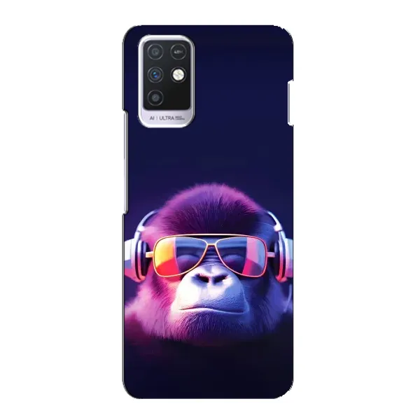 Чохол з принтом «Стильна мавпа» для Infinix Note 10
