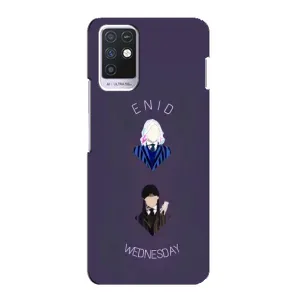 Чехлы Венсдей на Infinix Note 10 Уэнсдей (AlphaPrint) (Уэнздей и подруга)
