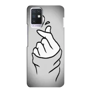 Чехол с принтом для Infinix Note 10 (AlphaPrint - Знак сердечка) (Значок Love)
