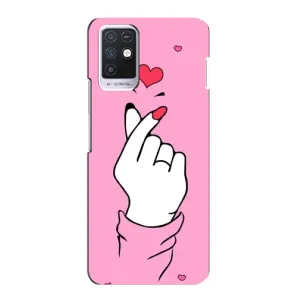 Чехол с принтом для Infinix Note 10 (AlphaPrint - Знак сердечка) (Знак Love)